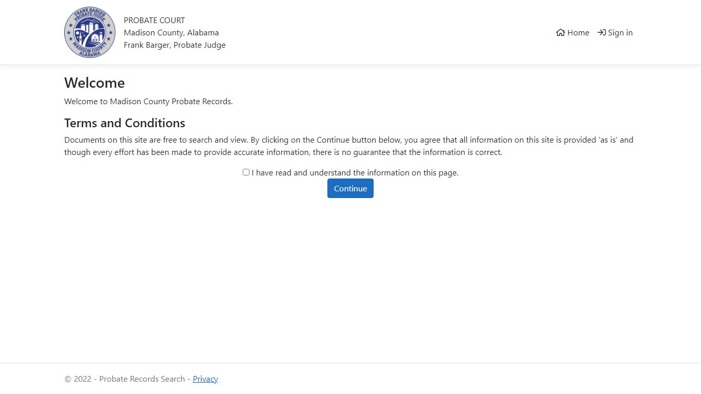 Terms and Conditions - Probate Records Search